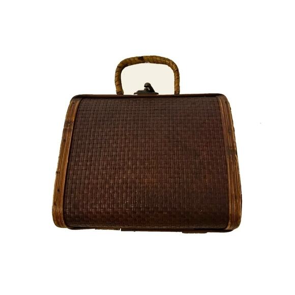 Vintage Wooven Wooden Purse EUC - Picture 1 of 5